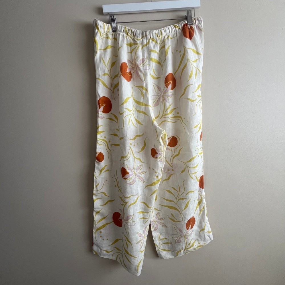 Calypso St.Calypso St. Barth Floral Linen Wide Leg Pants XL Eurosummer Boho - Picture 5 of 6